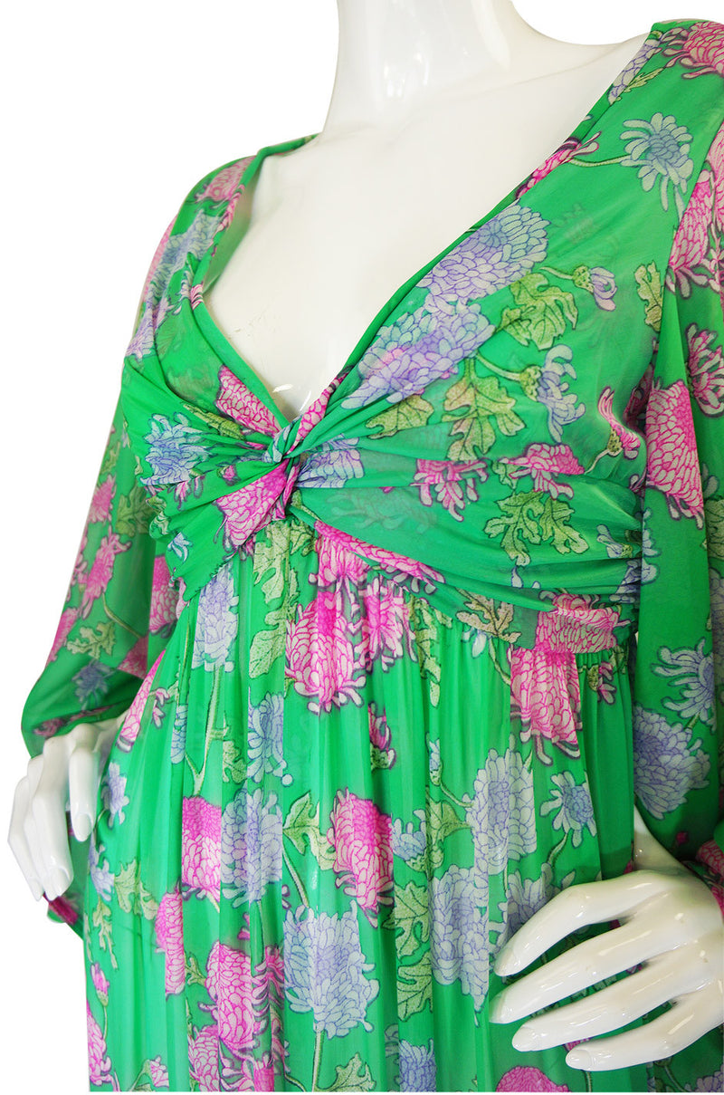 1960s Robert Morton Floral Maxi Dress