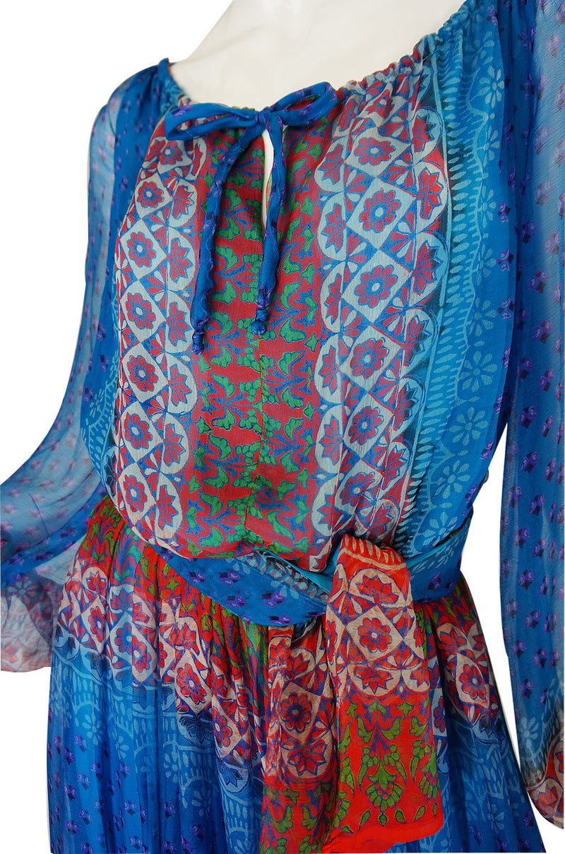 Rare 1970s Bellville Sassoon Silk Dress
