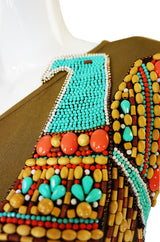 1970s Amazing Bob Mackie Beaded Maxi