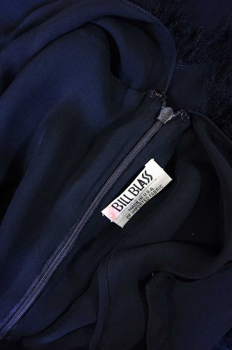 1980s Bill Blass Silk Chiffon Dress
