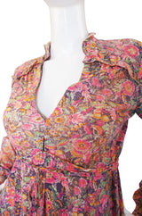 1970s Jody Soft Tee Pink Floral Dress