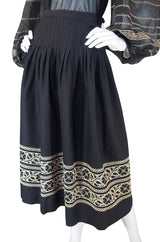 S/S 1977 Yves Saint Laurent Peasant Top & Skirt