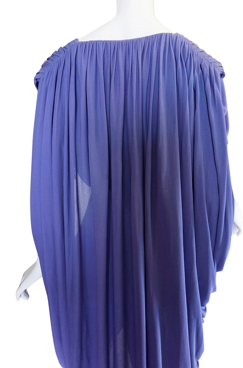 c1976 Rare Halston Draped Goddess Jersey Gown