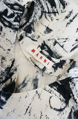 Recent Marni Graphic Abstract Print Cotton Sack Dress