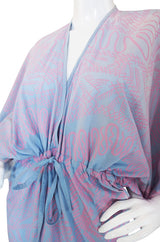 1974 "Spinifix Landscape" Print Zandra Rhodes Caftan
