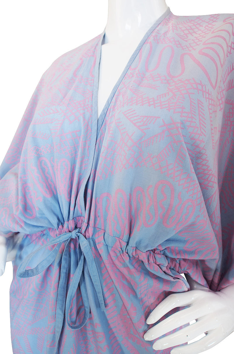 1974 "Spinifix Landscape" Print Zandra Rhodes Caftan