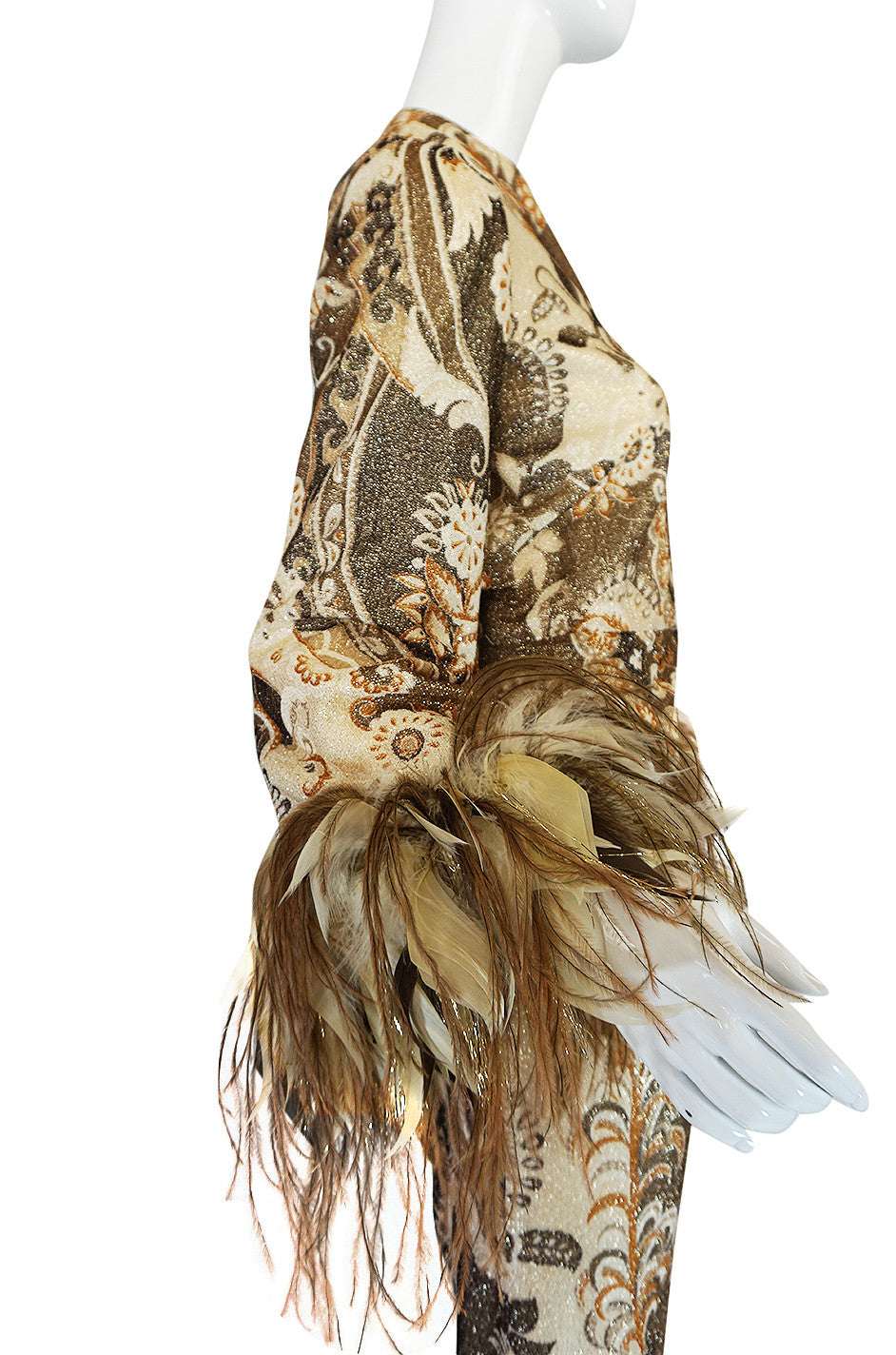 Incredible 1960s Early Bill Blass Feather Dress