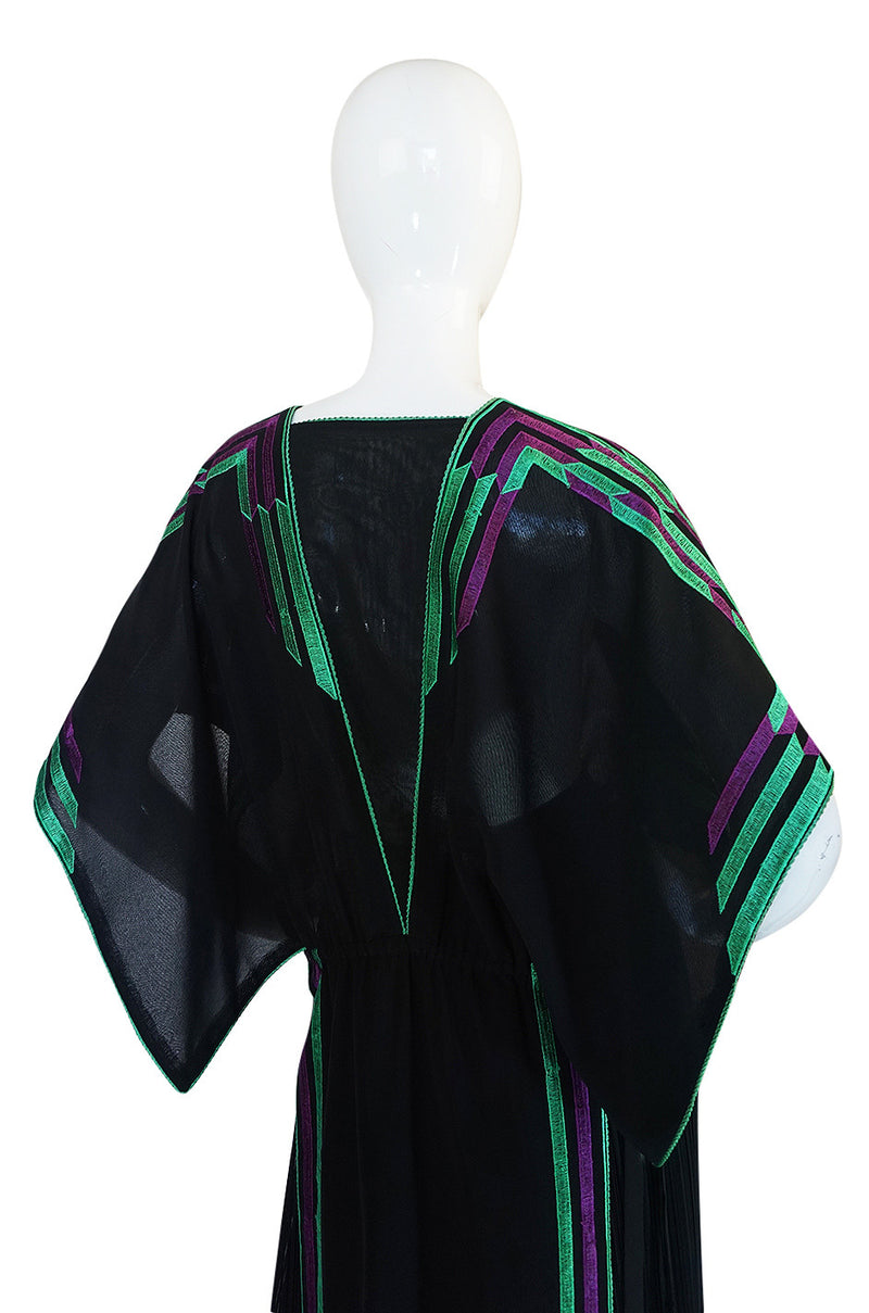 c1970-74 Janice Wainwright Embroidered Caftan Tabard & Skirt Set