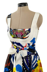 Look 45 Spring 2008 Christian Lacroix Silk Organza Dress w Crystal Detailing & Exuberant Print
