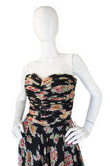Stunning 1980s Bruce Oldfield Silk Gown & Shawl