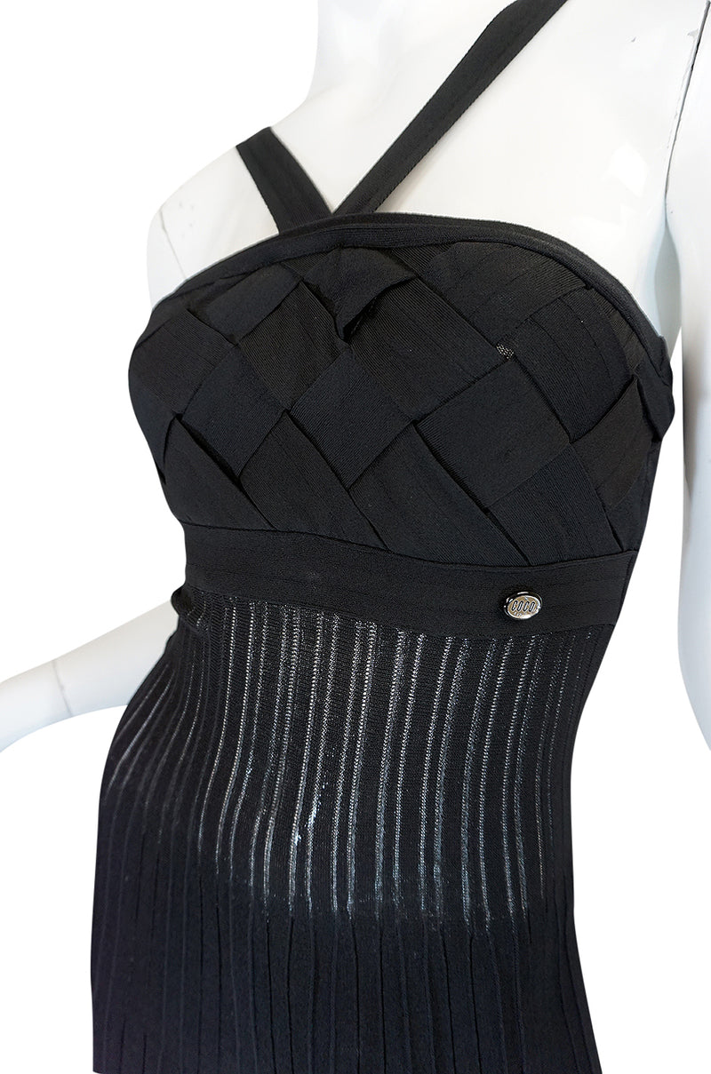 2008C Chanel Resort Runway Knit Bandage Halter Top Dress