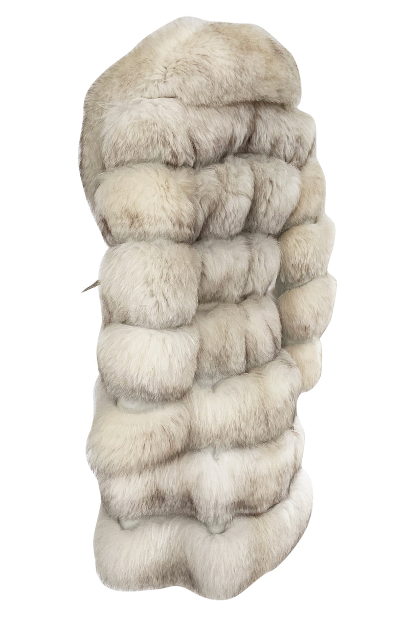 1960s Schiaparelli Convertible Two Length Fox Fur & Leather Coat