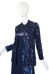 1970s Sequin Harold Levine Dress & Jacket