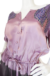 1970s Koos Van Der Akken Silk Satin Jumpsuit