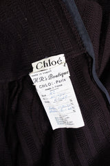 1970s Cable Knit Chloe Chocolate Dress