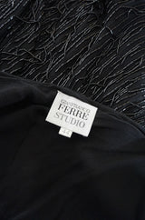 1980s Gianfranco Ferre Beaded Fringe Mini Dress