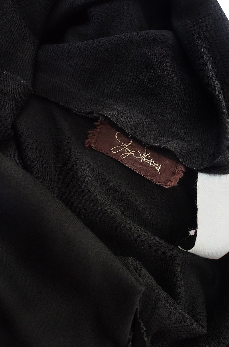 1970s Joy Stevens Black Jersey Jumpsuit