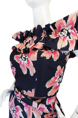 Resort 2009 Christian Dior Off Shoulder Floral Print Dress