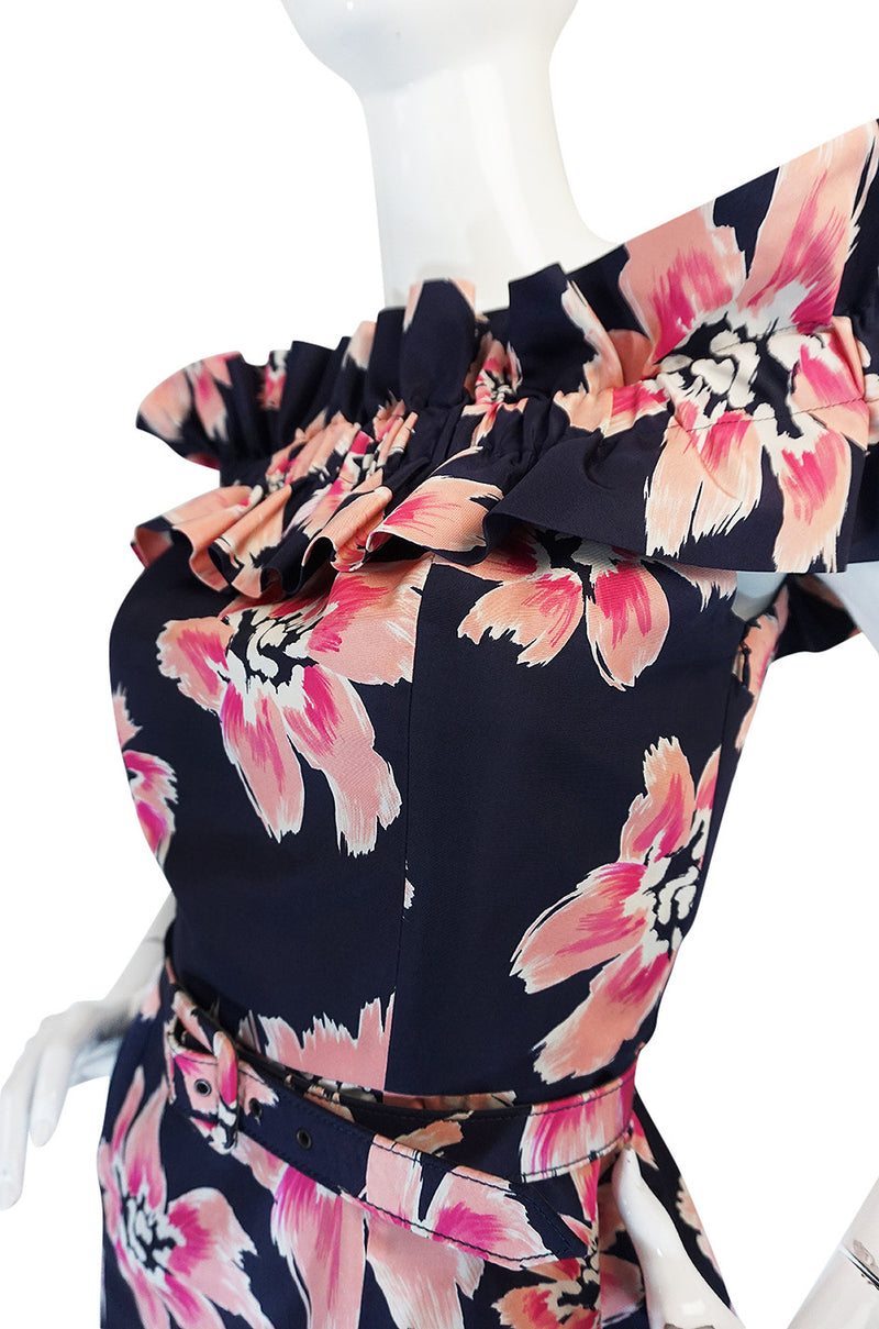Resort 2009 Christian Dior Off Shoulder Floral Print Dress