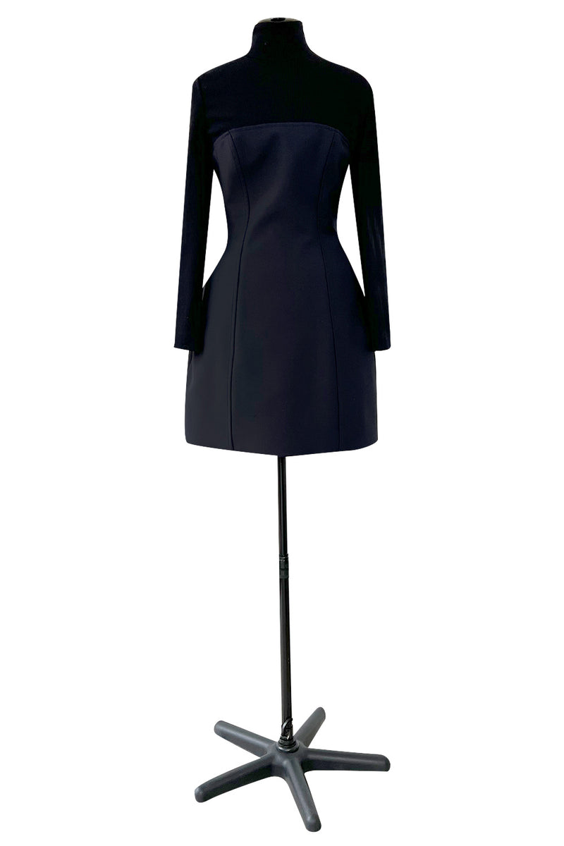 Fall 2005 Christian Dior by John Galliano Deep Blue-Black Sculpted Mini Dress