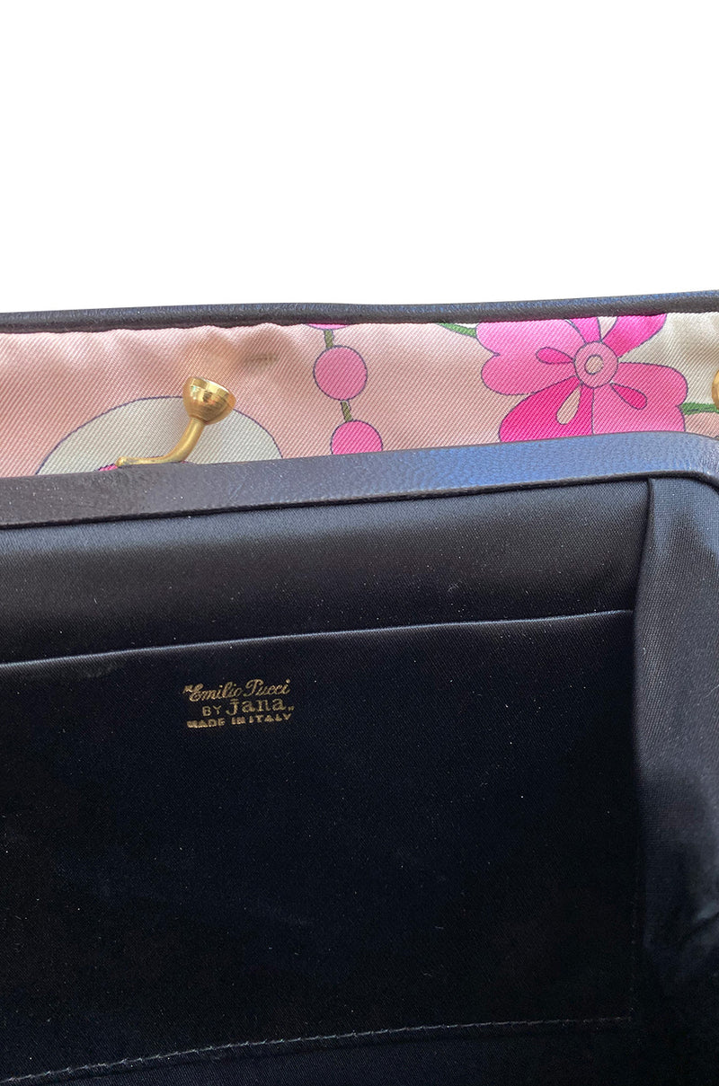 1960s Emilio Pucci Vivid Pink Multi Color Silk Evening Bag w Gold Chai –  Shrimpton Couture