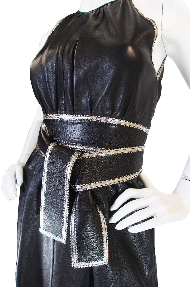 Exceptional & Rare 1972 Jean Muir Leather Dress