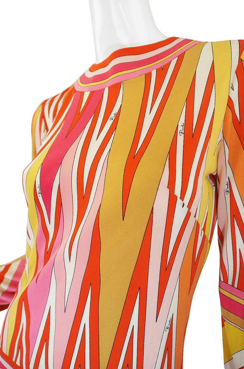 1970s Amazing Pucci Citrus Maxi Dress