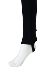1980s Donna Karan Plunging Stretch Stirrup Pant Jumpsuit