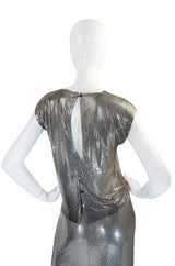 Late 1980s Paco Rabanne Silver Metal Mesh Set