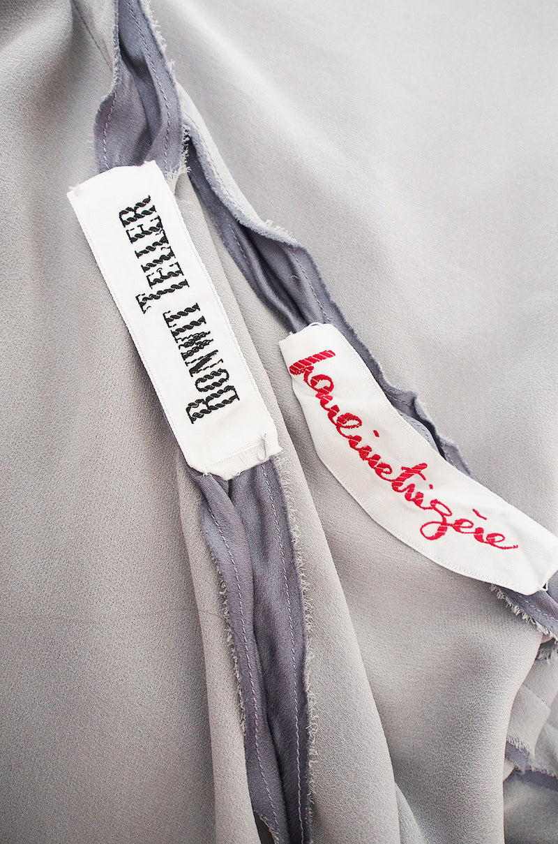 1980s Pauline Trigere Bias Cut Silk Dress