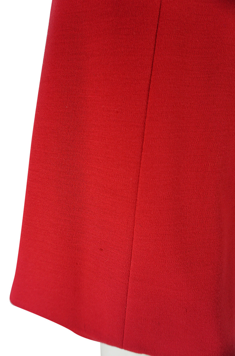 Treasure Item - c1973 Red Knit Wool Dress & Belt from Saks