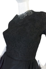 Dated 1960 Sophie Gimbel Attr Saks 5th Ave Soutache & Silk Dress