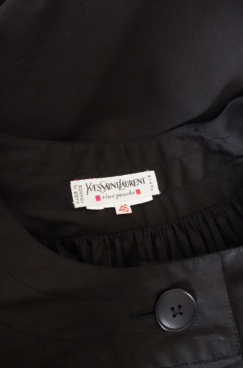 1980s Yves Saint Laurent Painters Smock Dress
