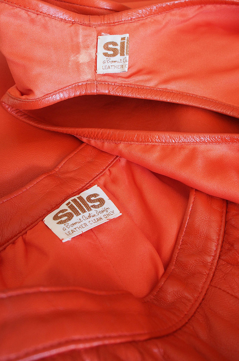 1960s Bonnie Cashin for Sills Orange Leather Set