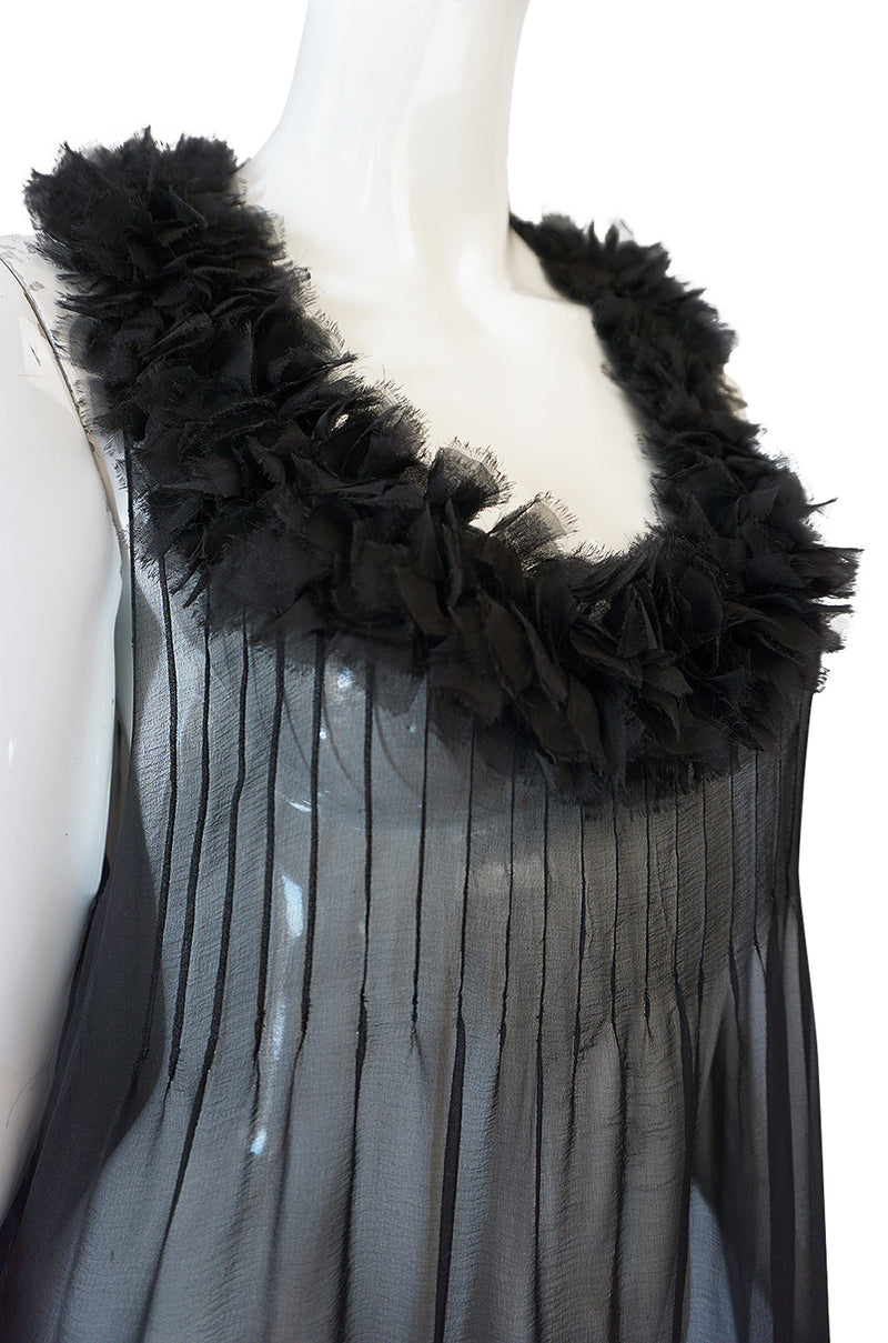 F/W 2006 Chanel Runway Semi-Sheer Silk Baby Doll Dress