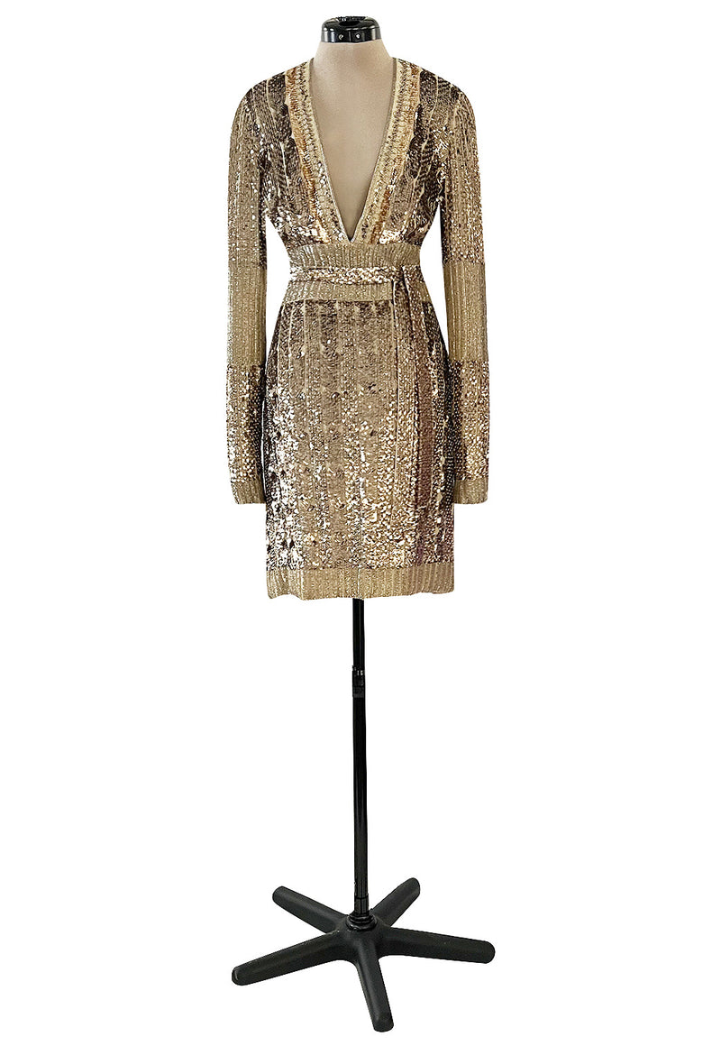 Highly Documented Fall 2006 Gucci by Frida Giannini Runway Gold Sequin Shrimpton Couture Highly Documented Fall 2006 Gucci by Frida Giannini Runway Gold Sequin Shrimpton Couture