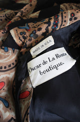 1960s Silk Chiffon Oscar de la Renta Maxi Dress