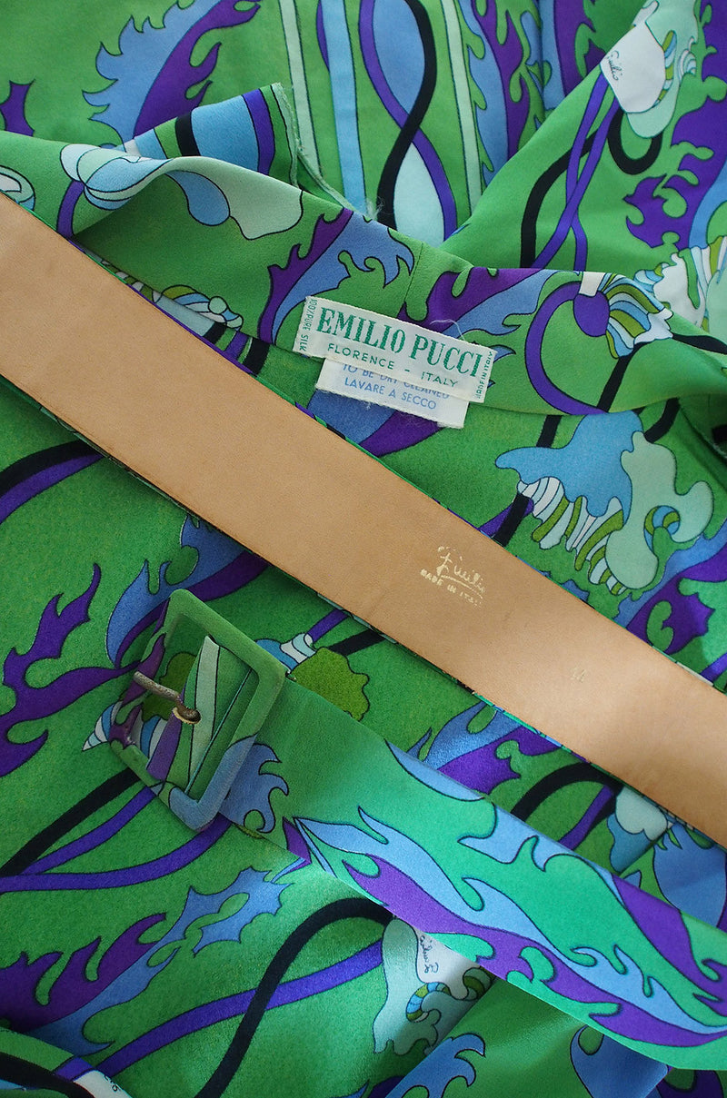 1960s Green Silk Print Emilio Pucci Dress – Shrimpton Couture