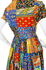 Museum Held 1960s Beene Bazaar Patchwork Dress