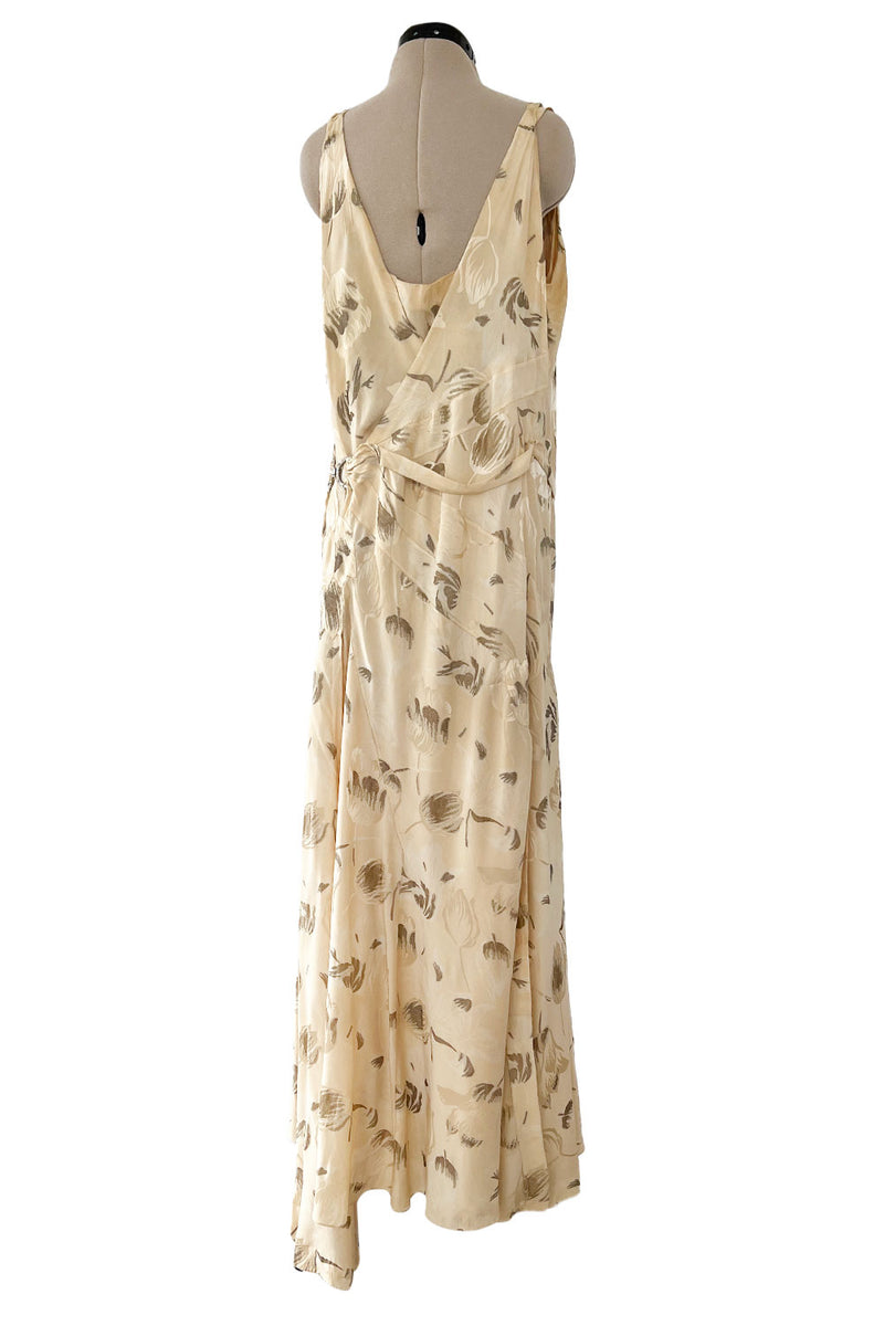 1920s slip dress Rare & Beautiful 1920s E. L. Mayer Pale Gold Silk Flapper Dress w Lame – Shrimpton Couture