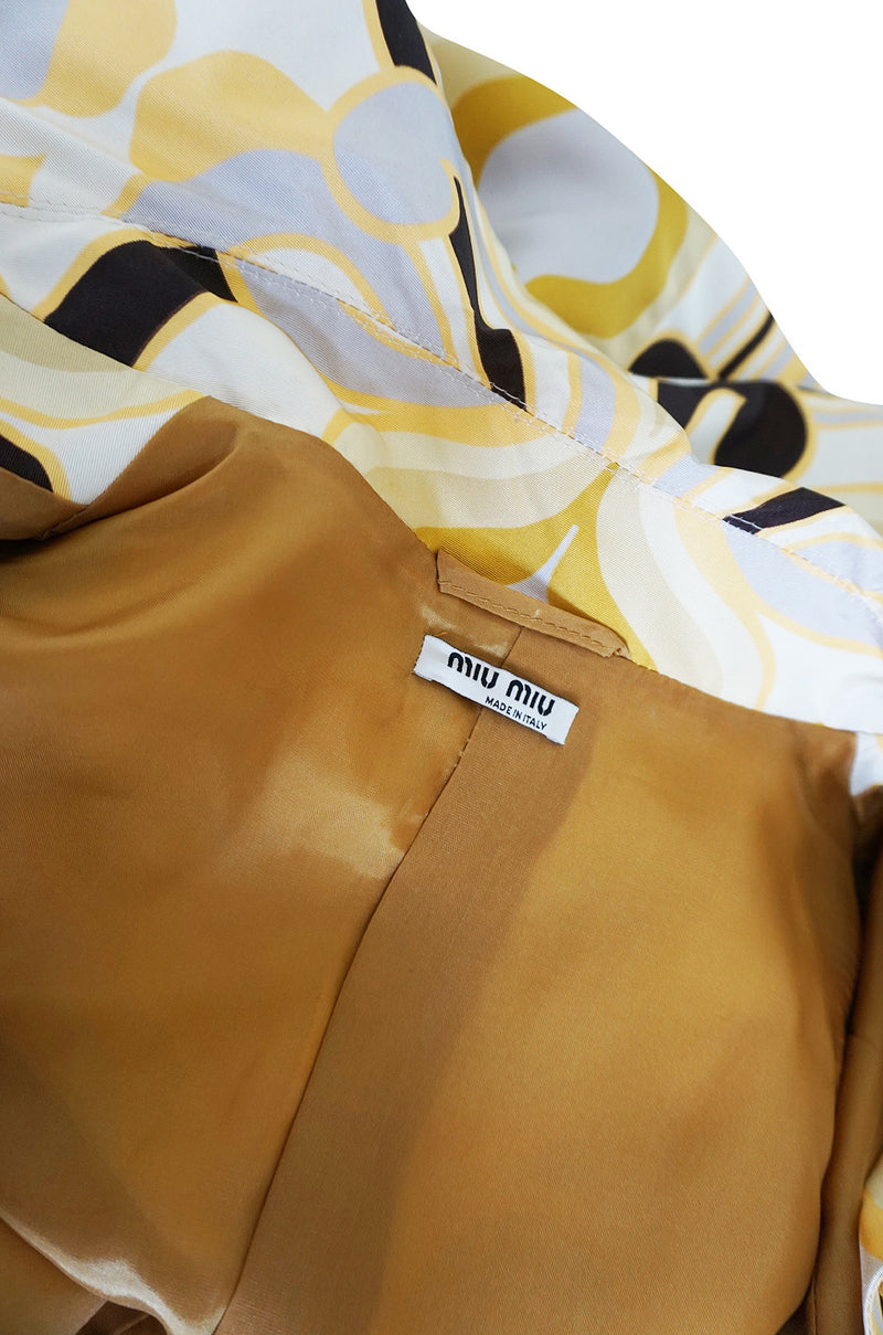 S/S 2005 Miu Miu Runway Geometric Print Silk Coat – Shrimpton Couture