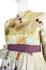 1960s Rare Hand Painted George Halley Silk Gown
