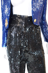 1980s Sequin High Pant & Crop Jacket