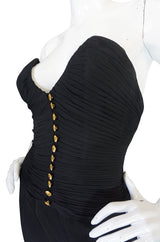 1985 Chanel Silk & Jersey Corset Dress worn by Emily Ratajkowski