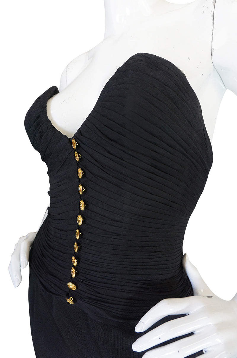 1985 Chanel Silk & Jersey Corset Dress worn by Emily Ratajkowski