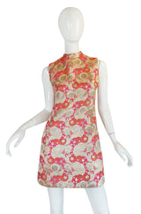 1960s Pink Metallic Pat Sandler Dress & Coat