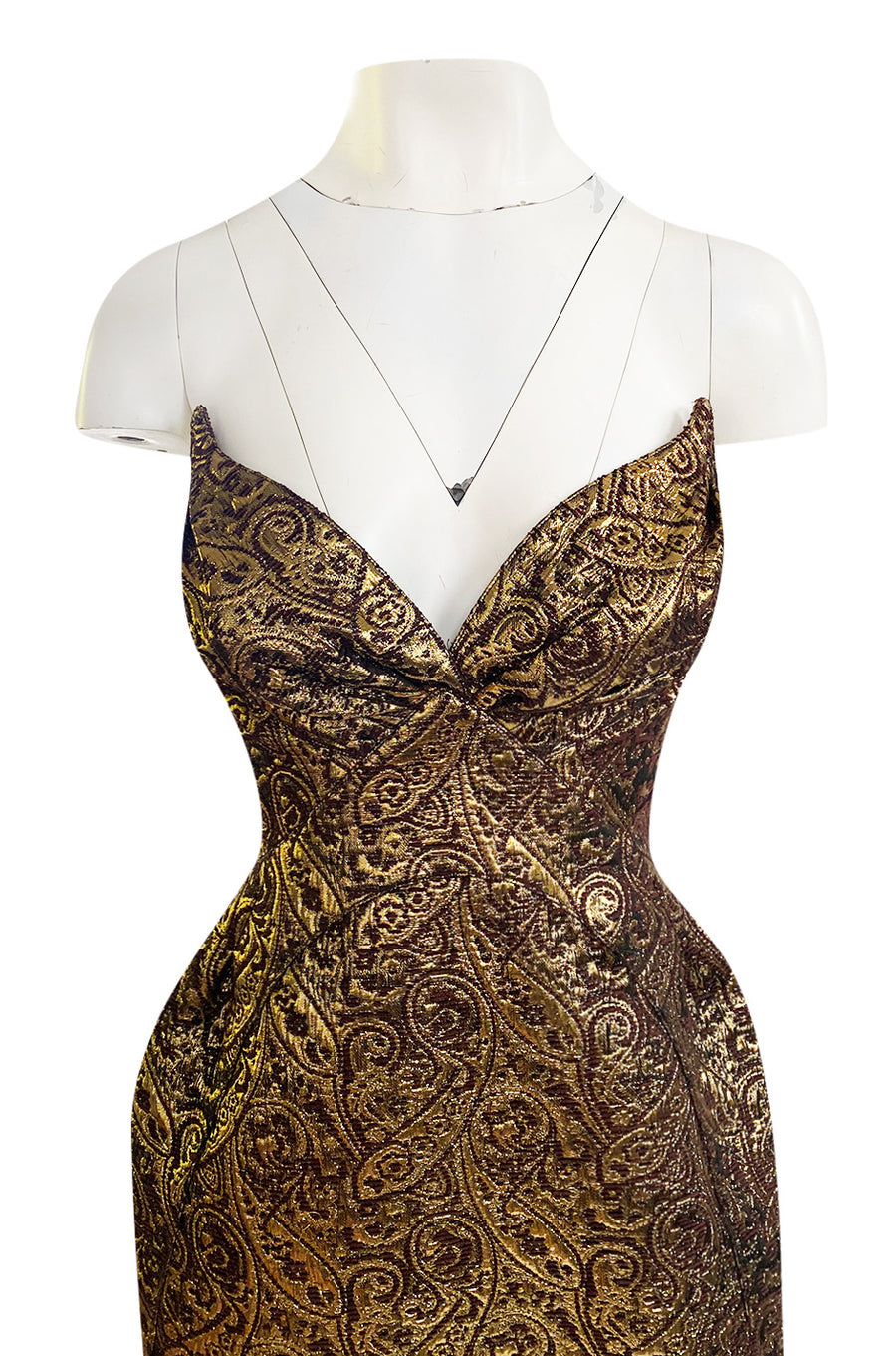 Thierry Mugler   ワンピース Thierry Mugler PVC Trimmed Sleeveless Dress