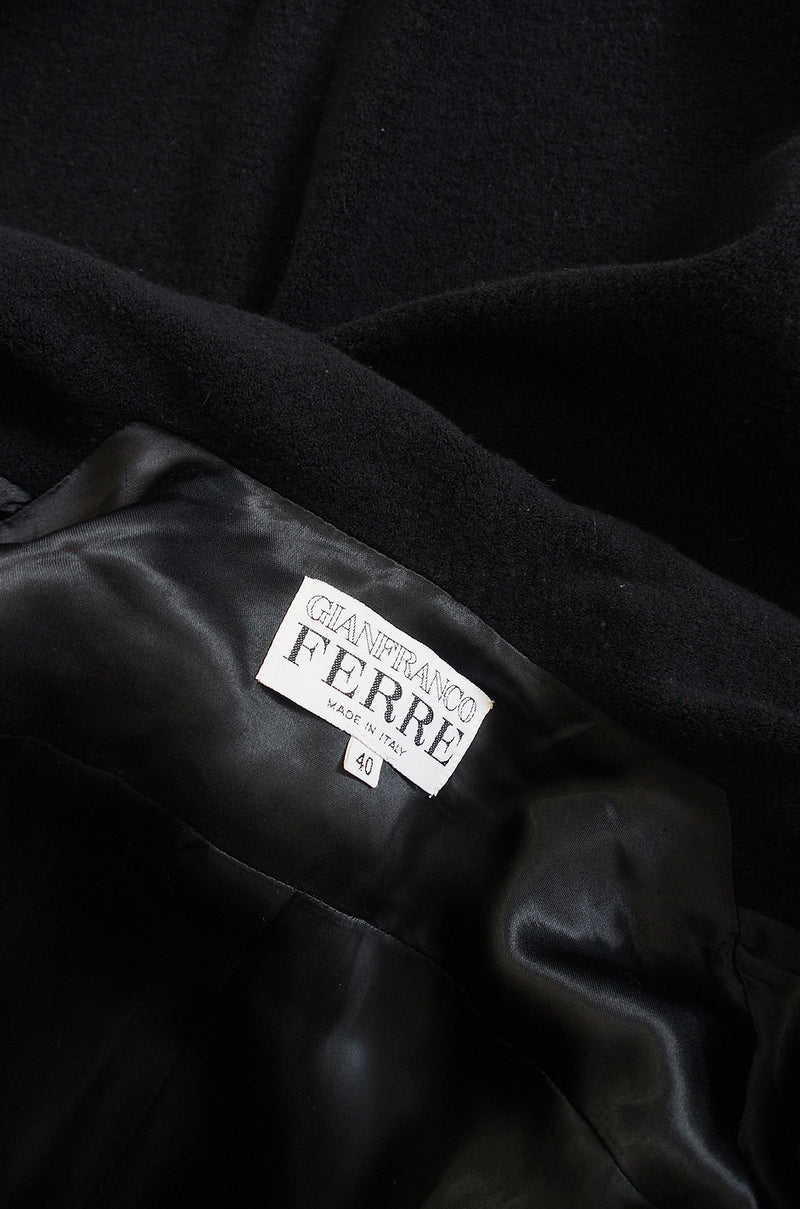 1980s Gianfranco Ferre Wool Kimono Coat