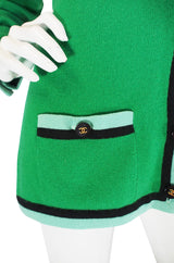 A/W 1994 Runway Green Cashmere Chanel Twinset