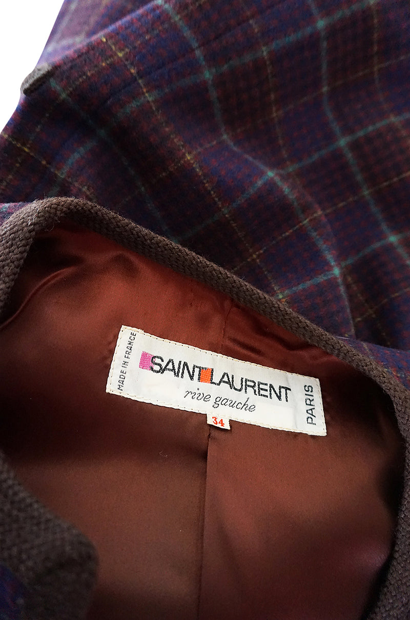 Saint laurent deals plaid jacket